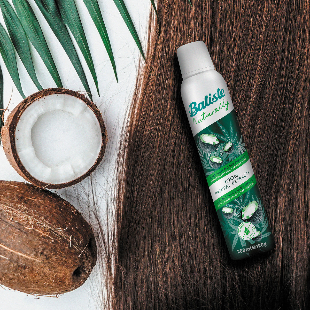 Batiste Naturally Dry Shampoo Coconut Milk & Hemp Seed Oil 200ml - Cutprice Online