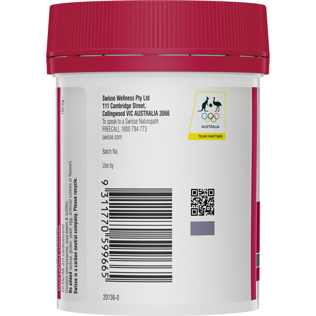 Swisse Ultiboost Co Enzyme Q10 150mg 180 Capsules - Cutprice Online