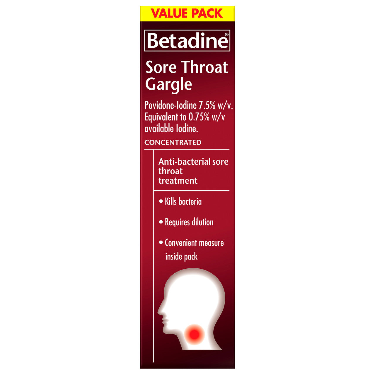 Betadine Sore Throat Gargle (Concentrated) 40ml - Cutprice Online