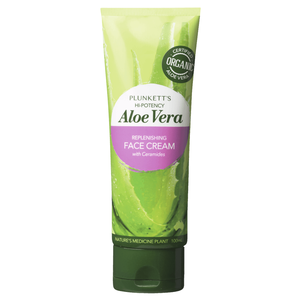 Plunkett’s Hi-Potency Aloe Vera Replenishing Face Cream with Ceramides 100mL - Cutprice Online