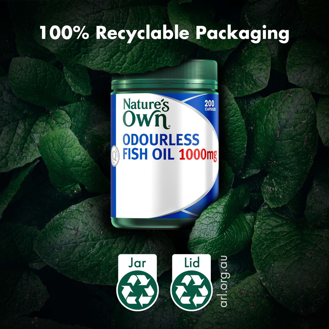 Nature’s Own Odourless Fish Oil 1000mg 200 Capsules - Cutprice Online