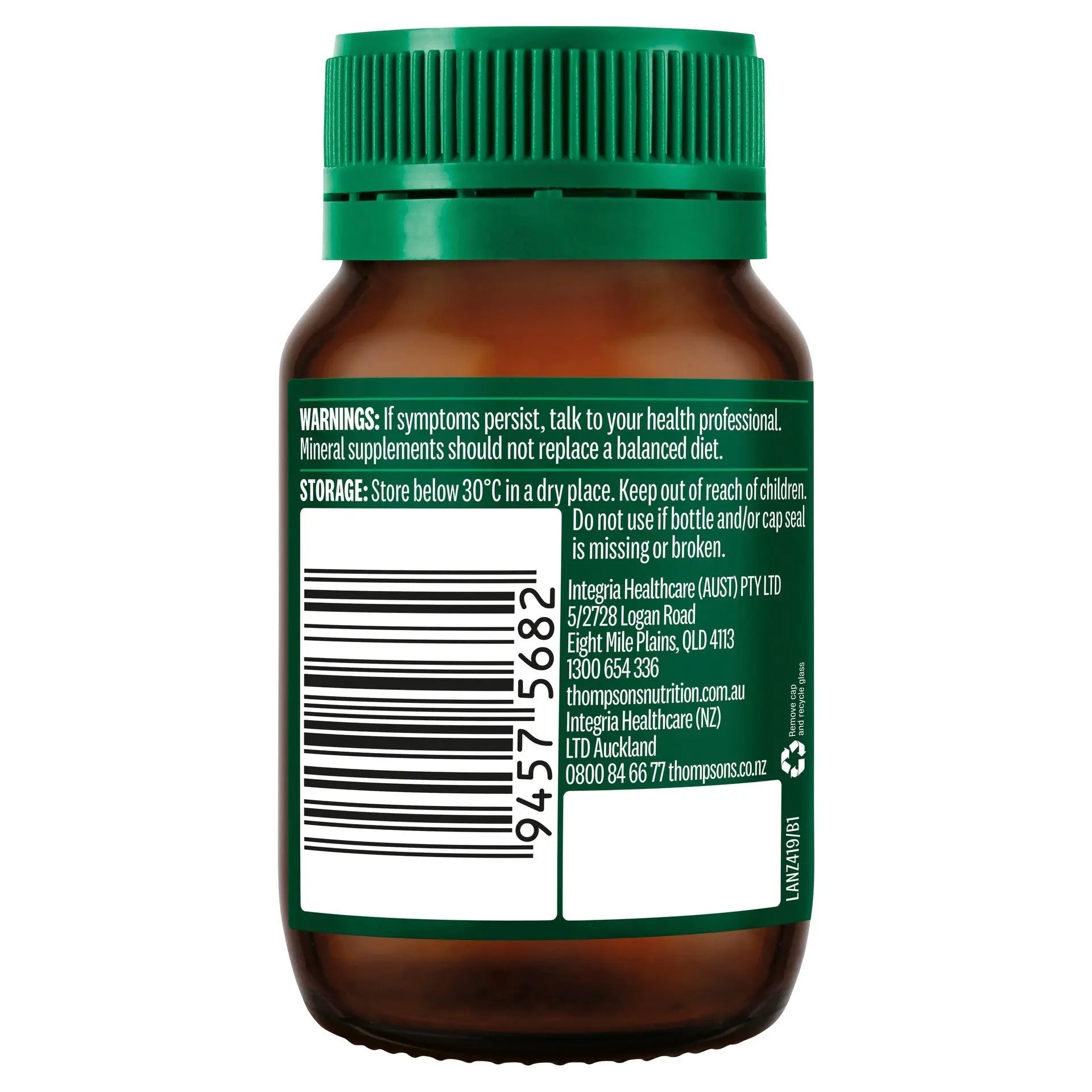 Thompson's Organic Zinc 80 Tablets THOMPSON'S