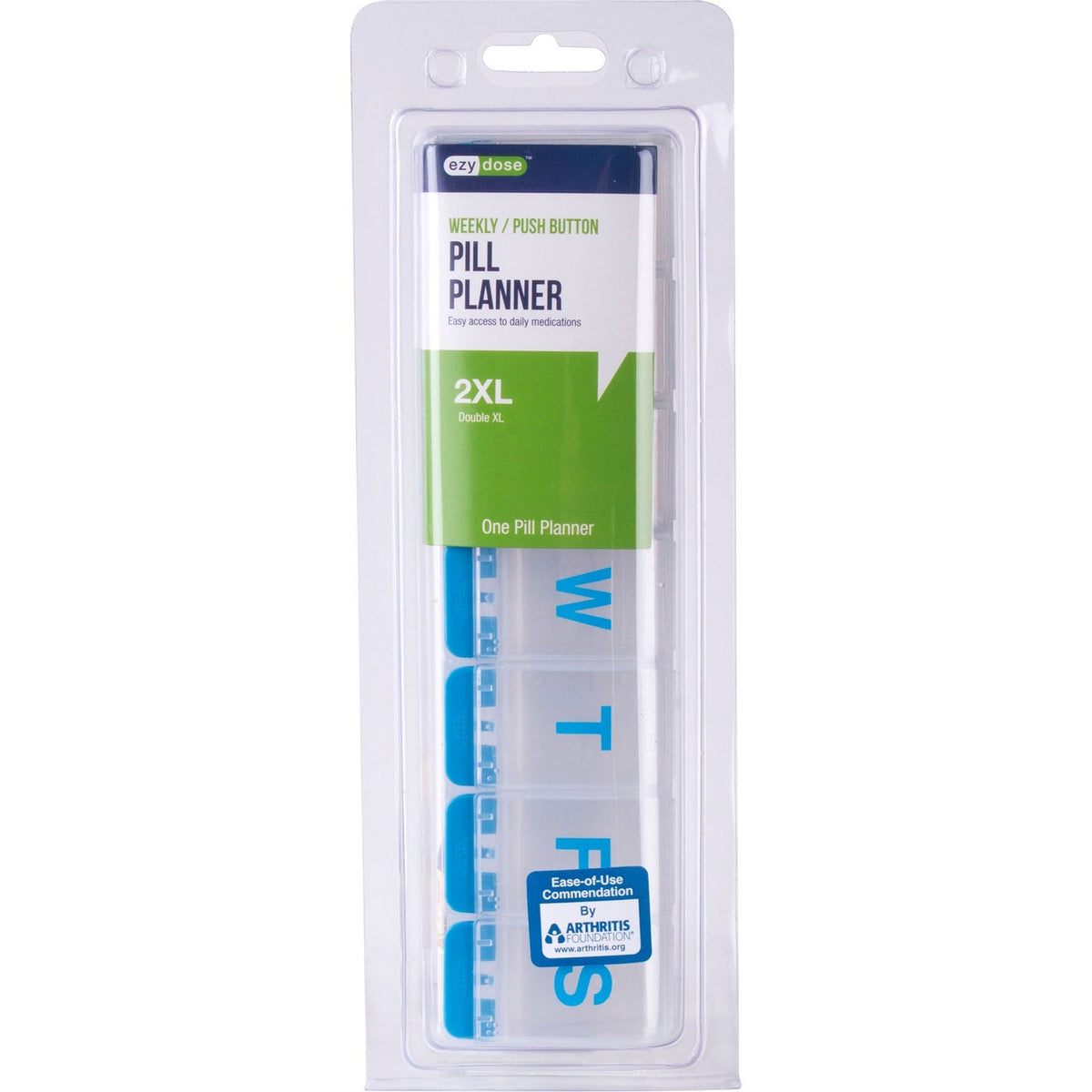 Ezy Dose Weekly Push Button Pill Planner Double Xl
