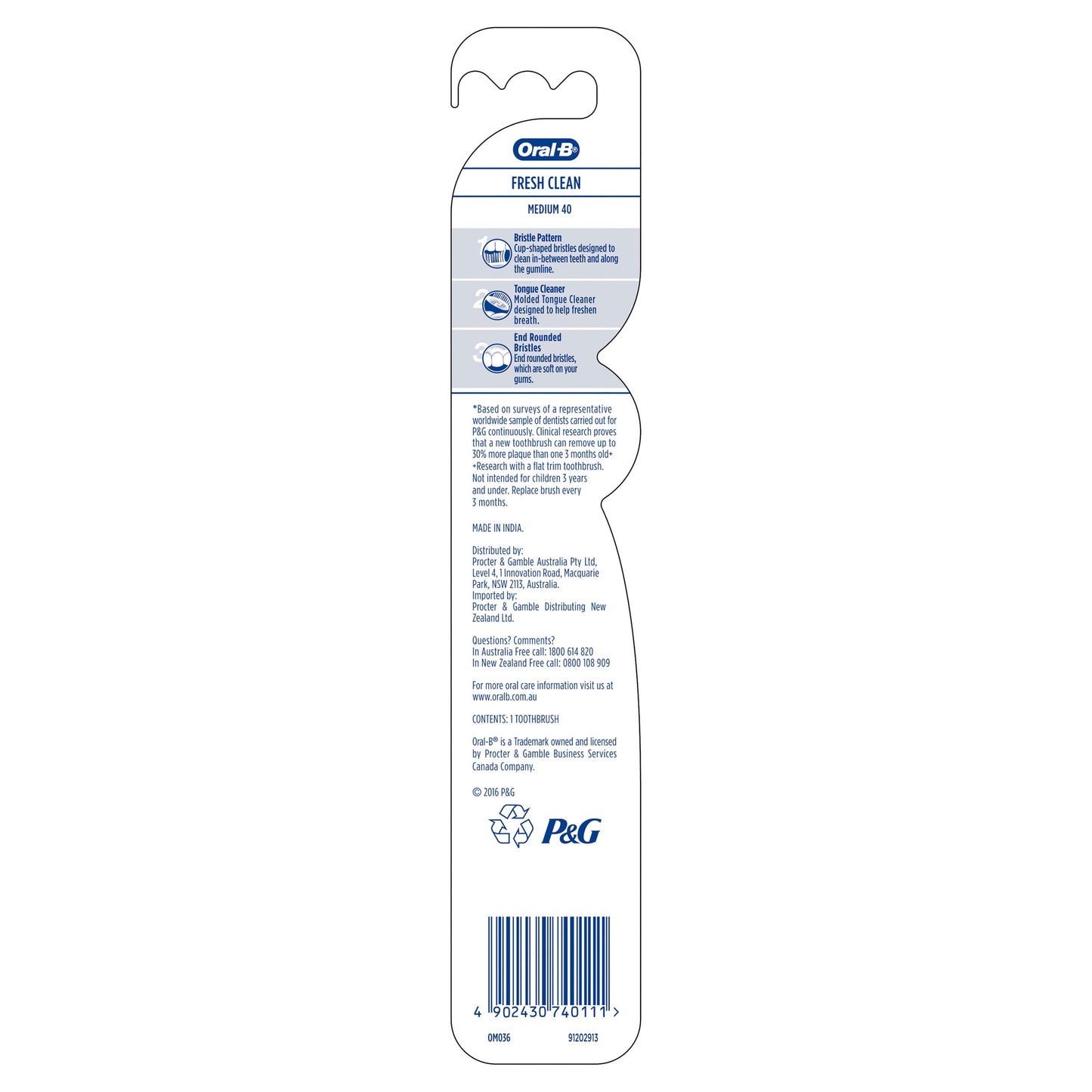 Oral B Toothbrush All Rounder Fresh Clean 40 Medium - Cutprice Online