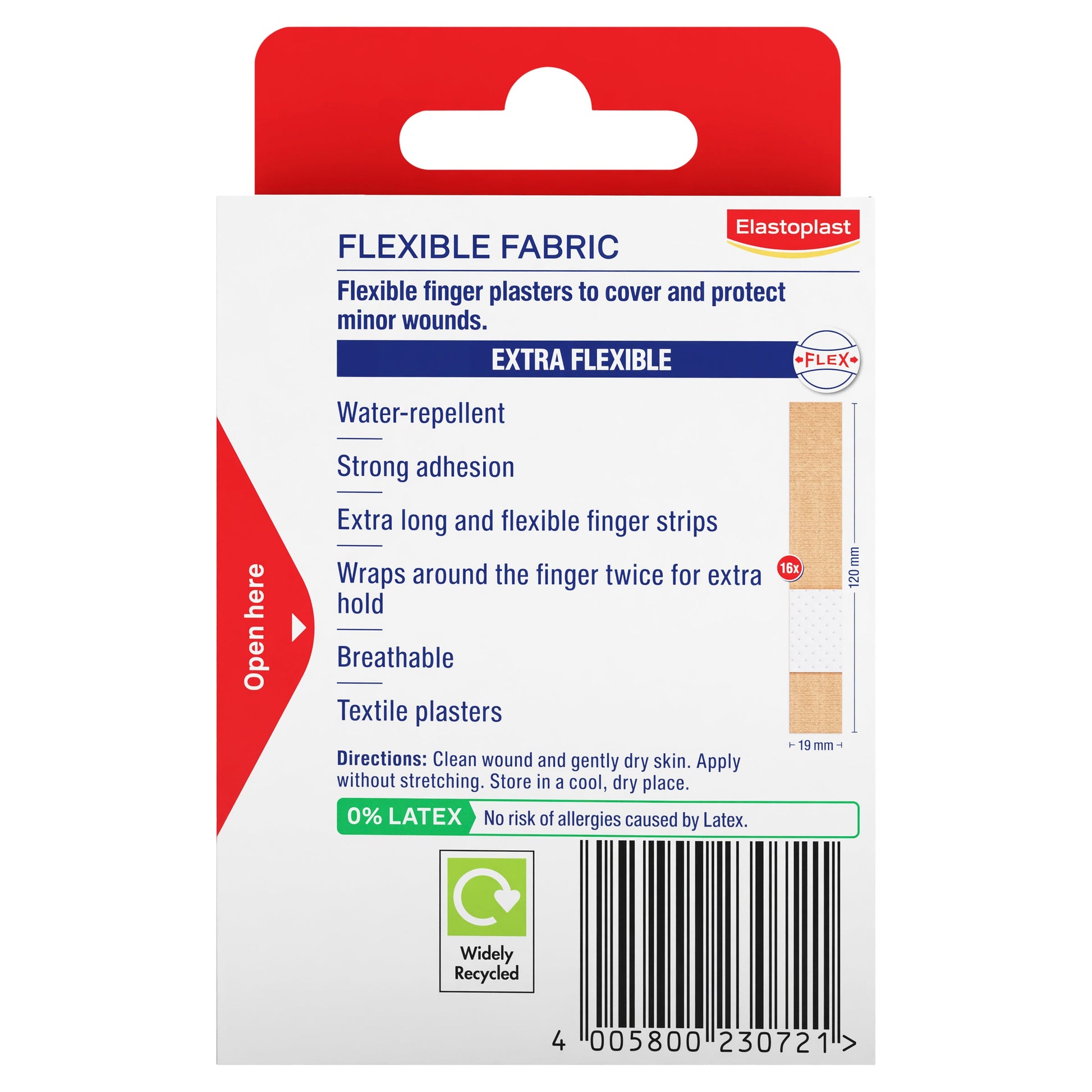 Elastoplast Flexible Fabric Finger Strips 16PK - Cutprice Online