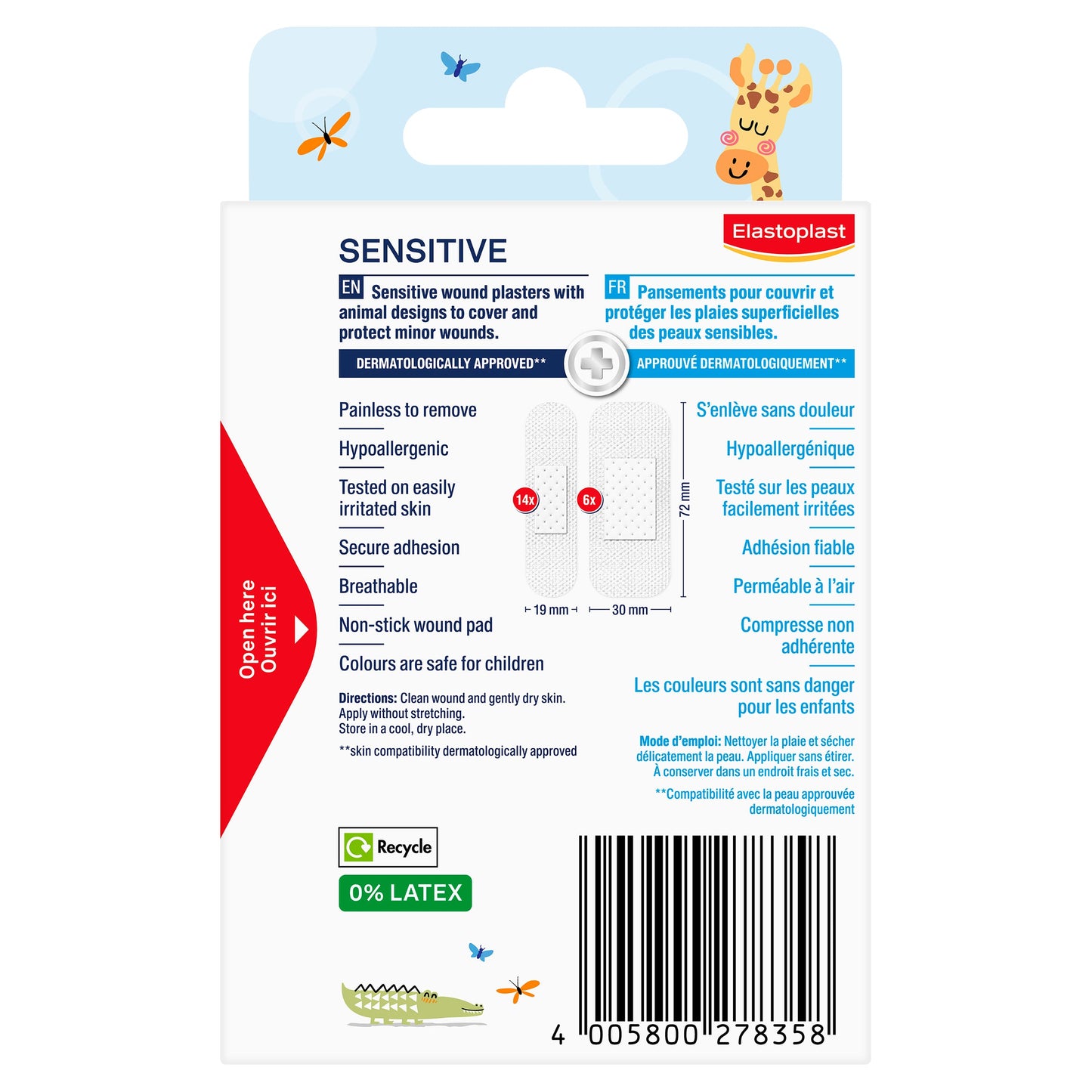 Elastoplast Sensitive Kids Animals 20PK - Cutprice Online