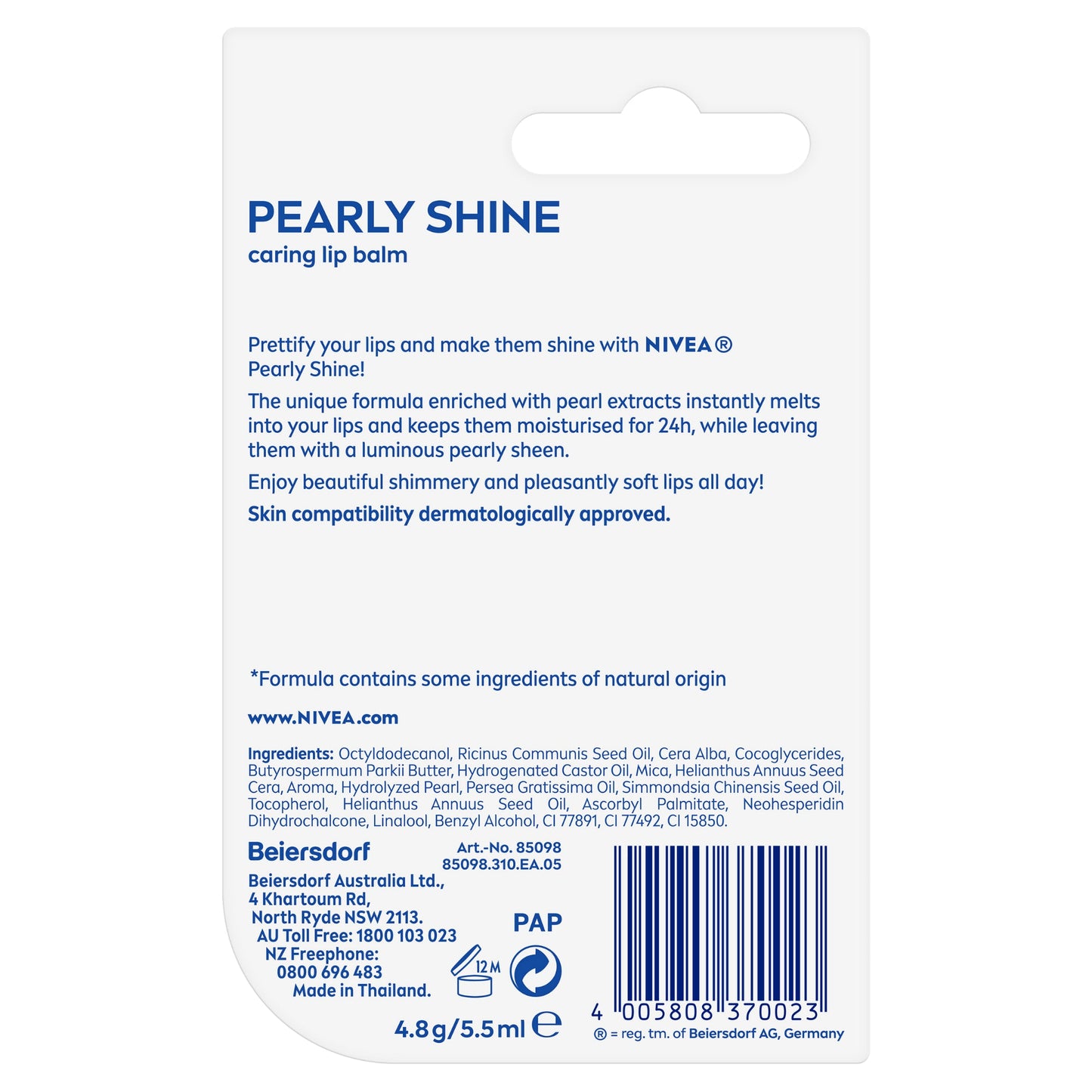 Nivea Lip Care - Pearl & Shine 4.8g - Cutprice Online
