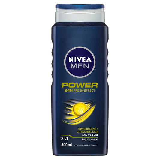 Nivea for Men Power Refresh Shower Gel 500ml - Cutprice Online