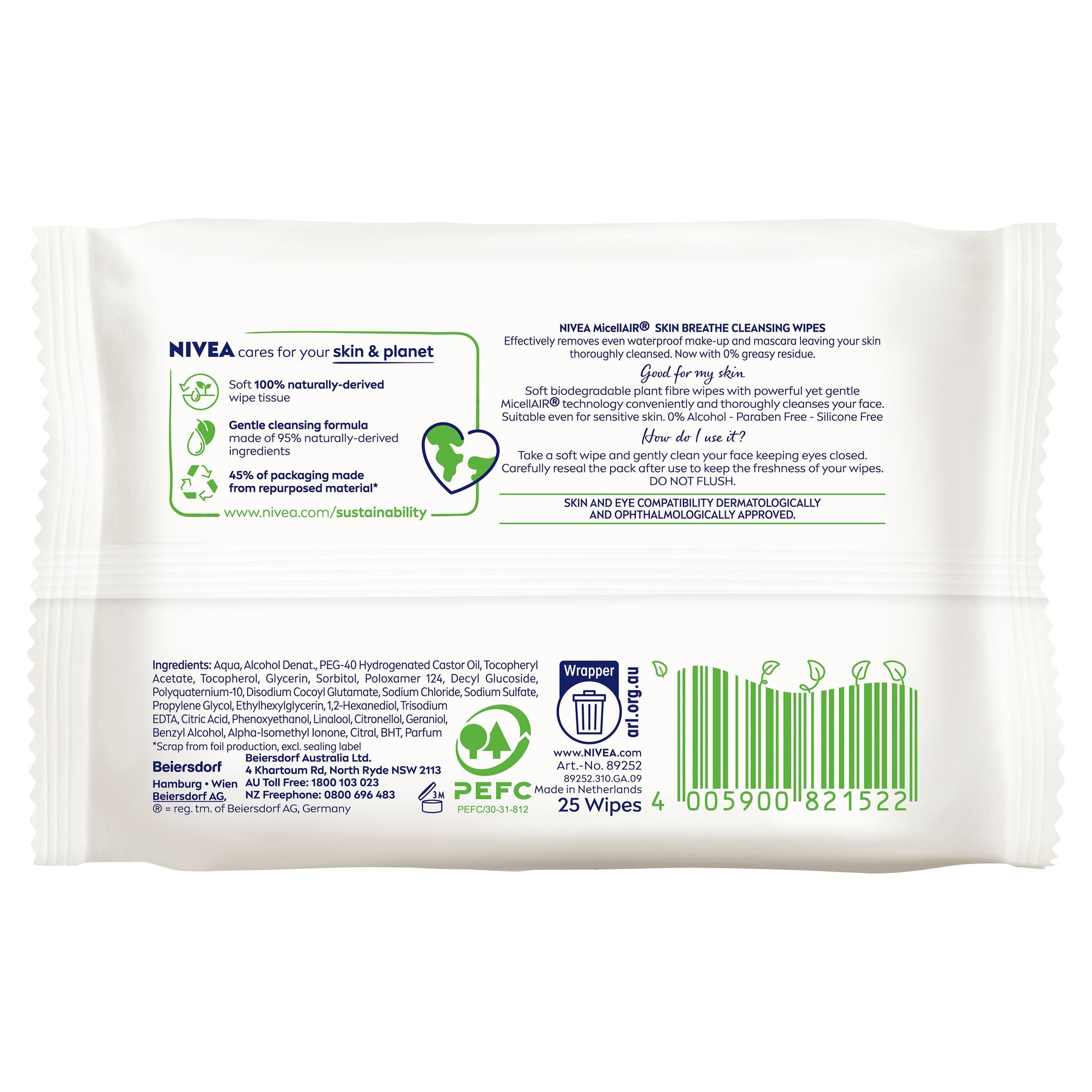 Nivea Daily Essentials Micellar Wipes 25 Pack - Cutprice Online
