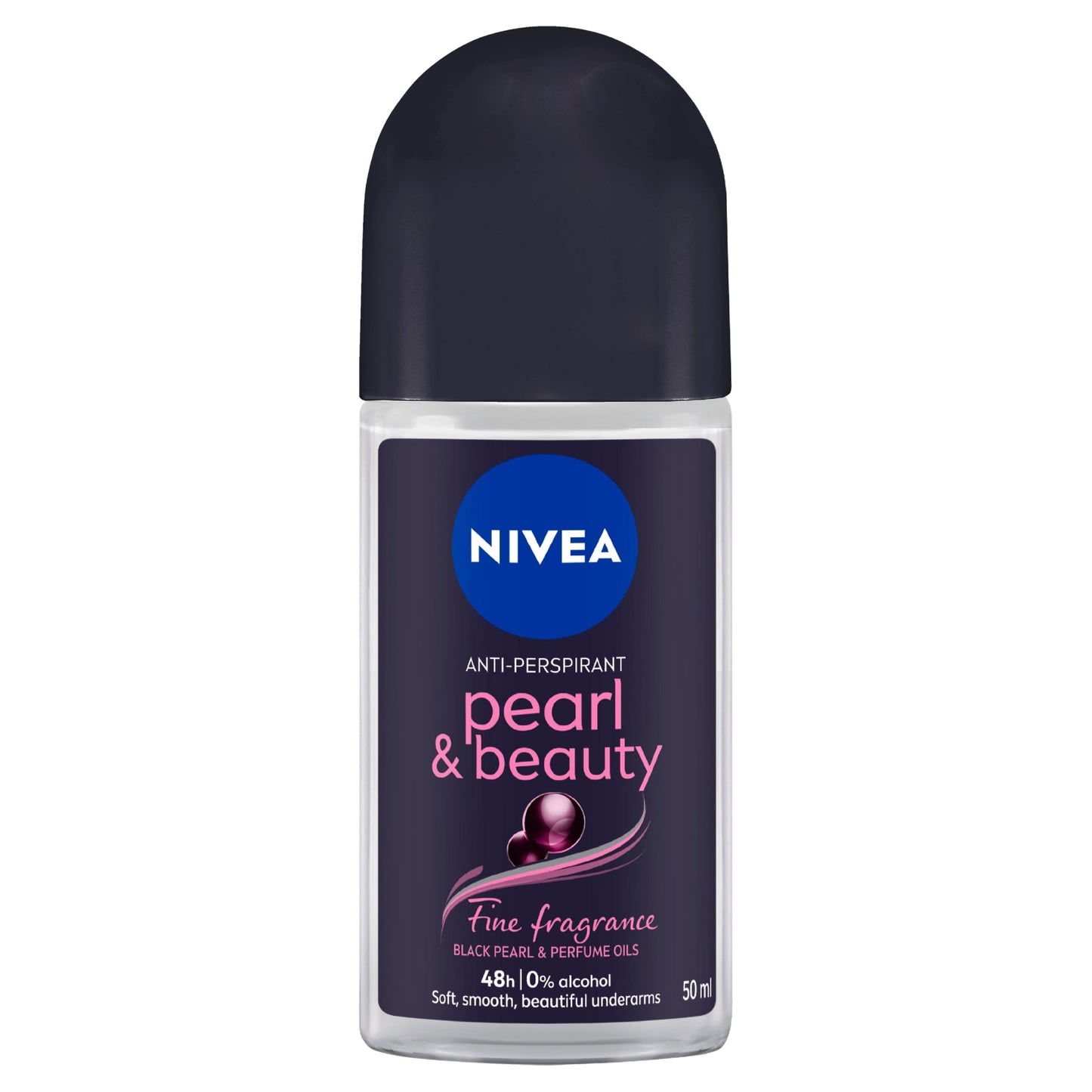 Nivea Pearl & Beauty Fine Fragrance Black Pearls Roll On Deodorant 72H Protection 50ml