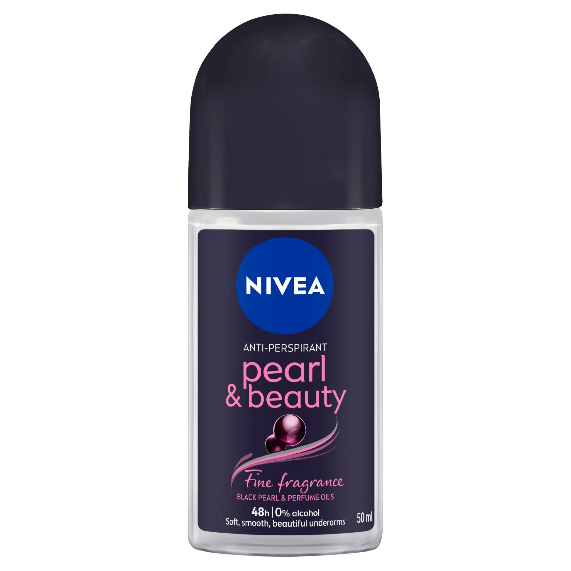 Nivea Pearl & Beauty Fine Fragrance Black Pearls Roll On Deodorant 72H Protection 50ml
