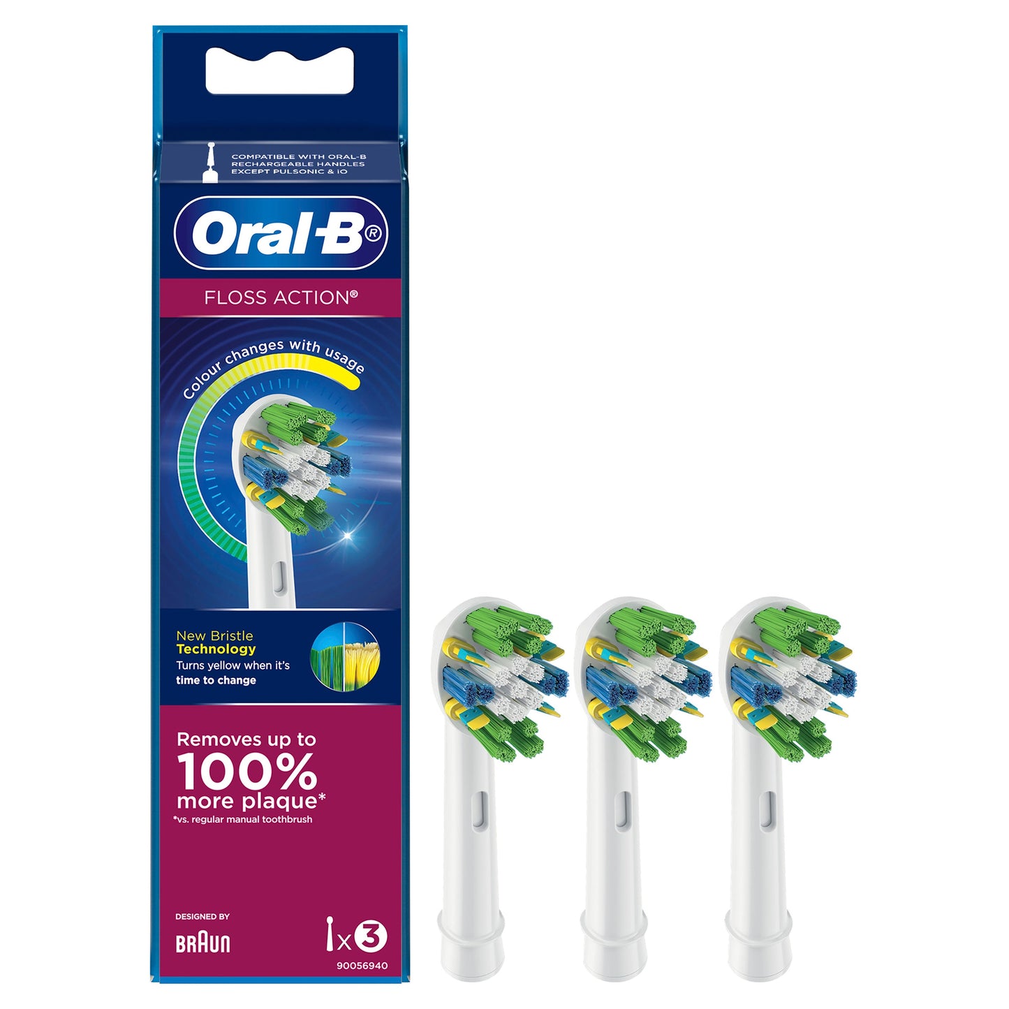Oral B Power Toothbrush Floss Action Refills 3 Pack - Cutprice Online