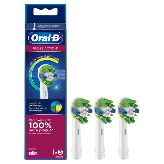 Oral B Power Toothbrush Floss Action Refills 3 Pack - Cutprice Online