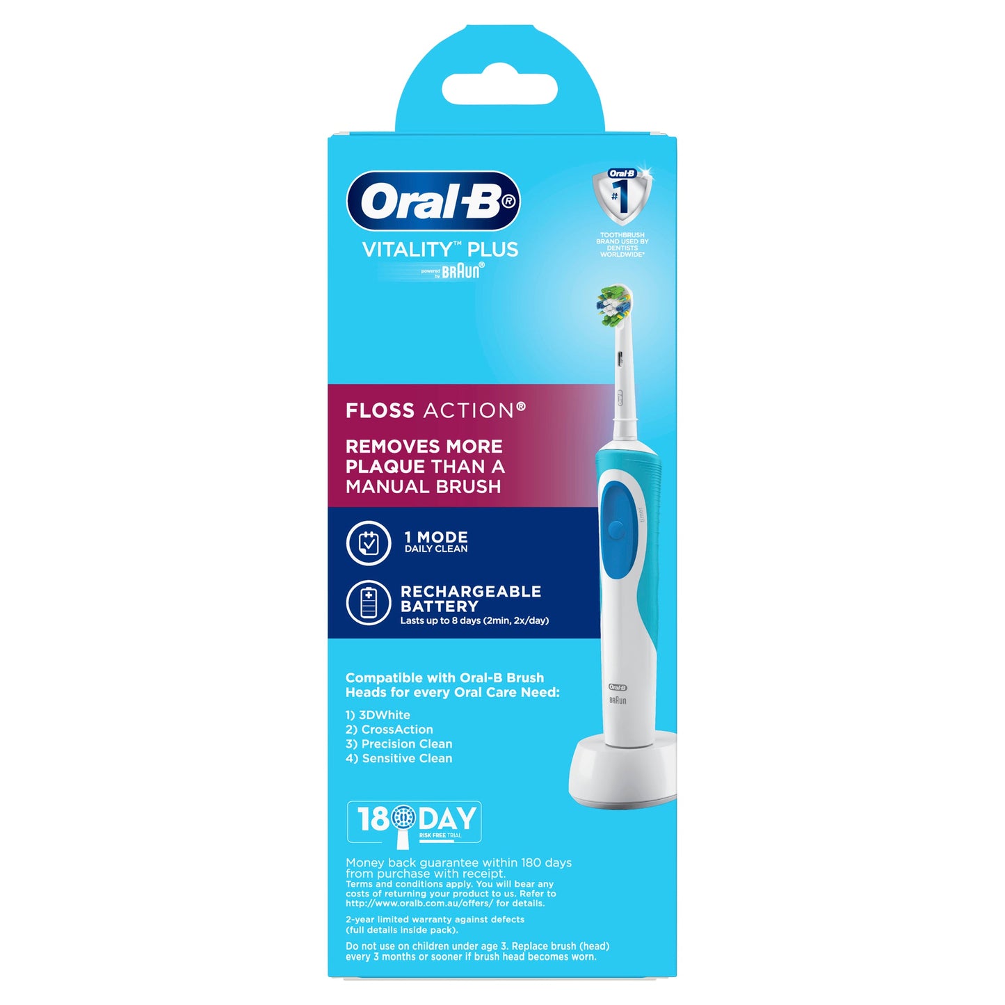 Oral-b Vitality Plus Floss Action Electric Toothbrush - Cutprice Online