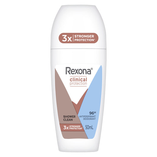 Rexona for Women Clinical Protection Roll On Shower Clean 50ml - Cutprice Online
