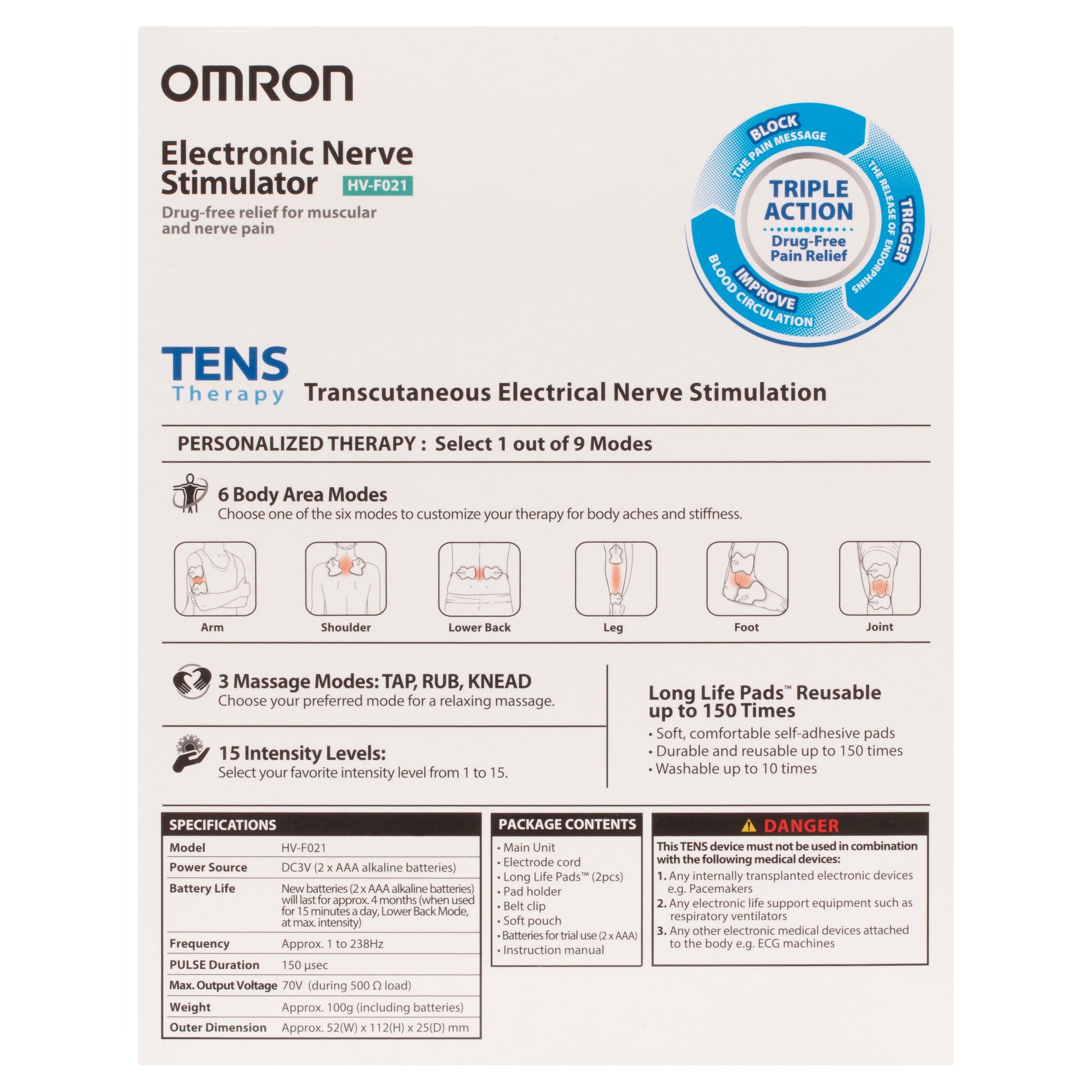 Omron HV-F021 Electronic Nerve Stimulator - Cutprice Online