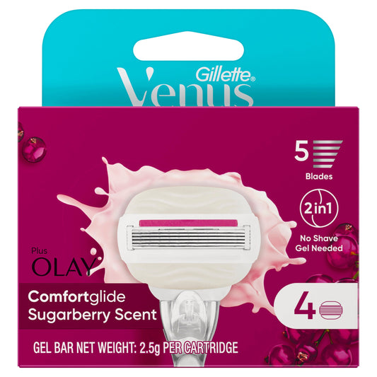 Gillette Venus Comfort Glide Sugarberry Blade Refills 4PK - Cutprice Online