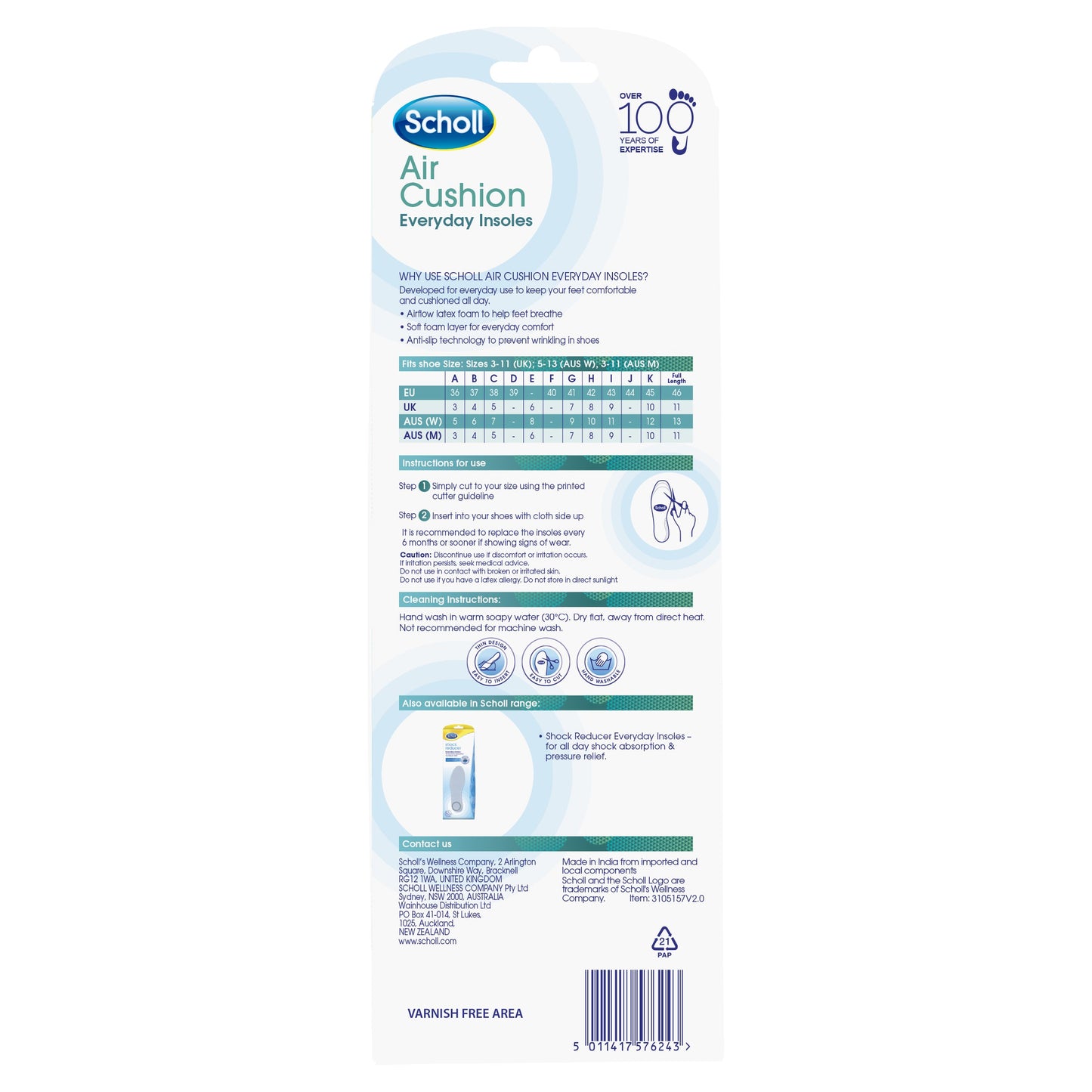 SCHOLL AIR PILLO COMFORT INSOL - Cutprice Online