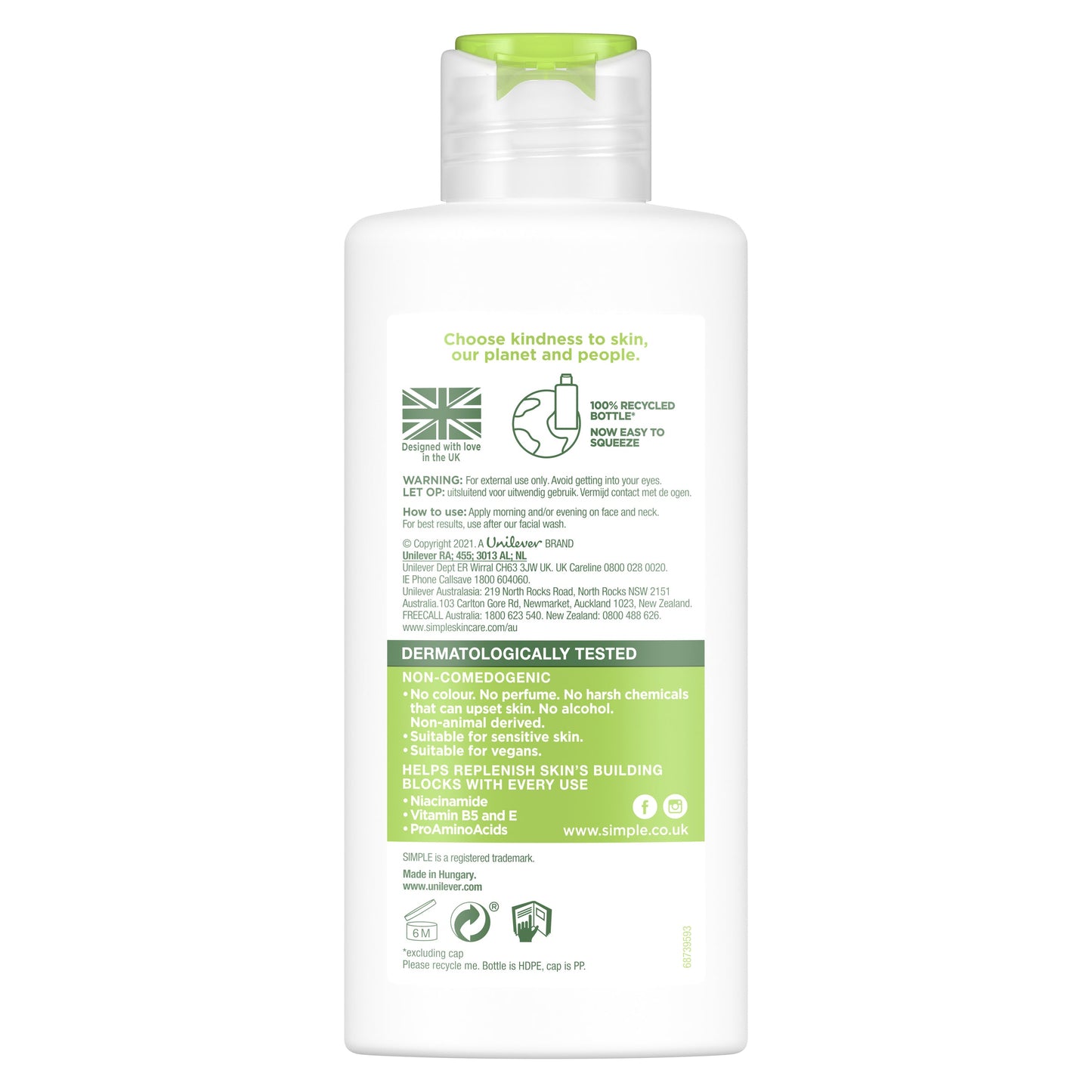 Simple Kind To Skin Rich Moisturiser Replenishing 125ml - Cutprice Online