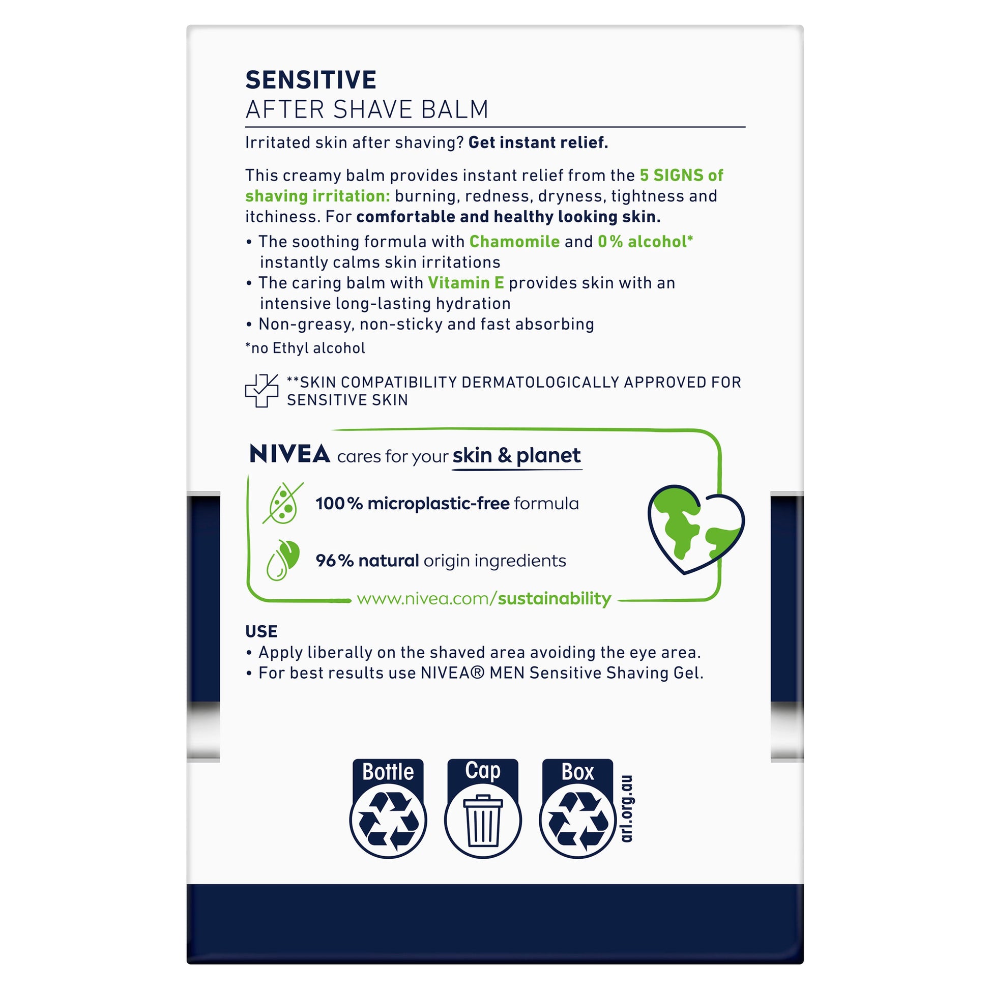 Nivea for Men Post Shave Balm Sensitive 100ml - Cutprice Online