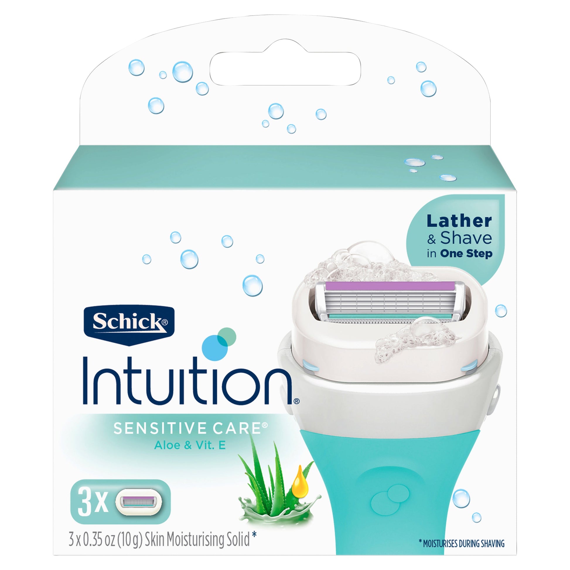 Schick Intuition Naturals Sensitive Care Cartridges 3pk - Cutprice Online