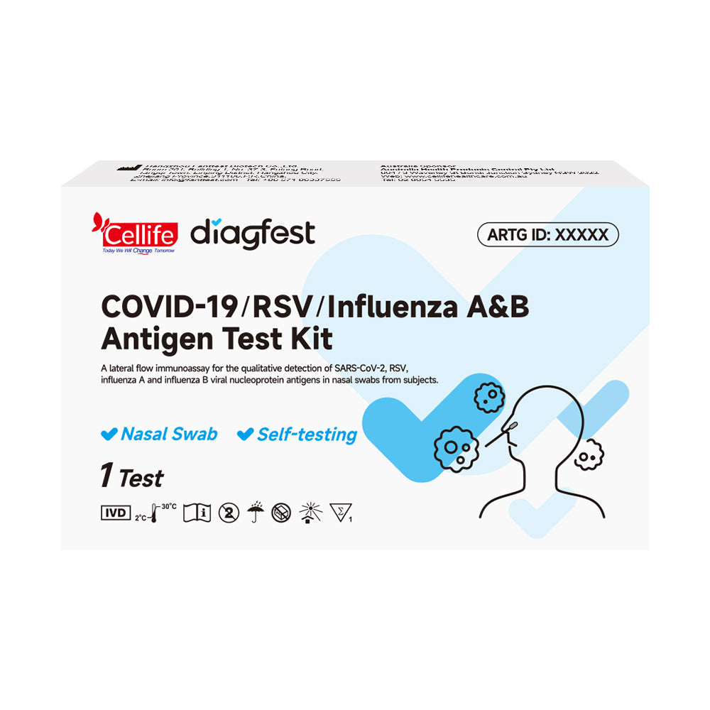 Cellife COVID19/RSV/Influenza A&B Test Kit 1 Pack