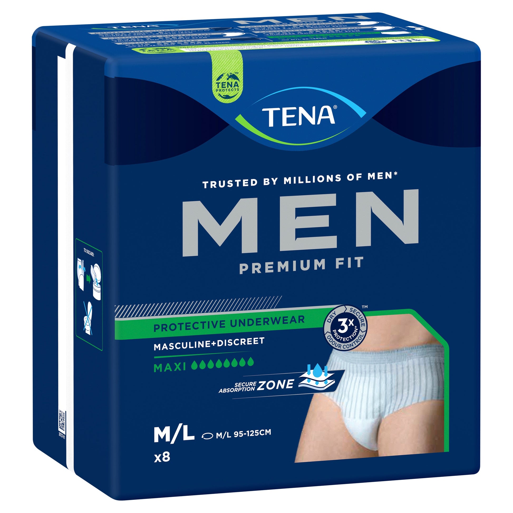 Tena Men Level 4 Pants Medium/Large 8PK - Cutprice Online
