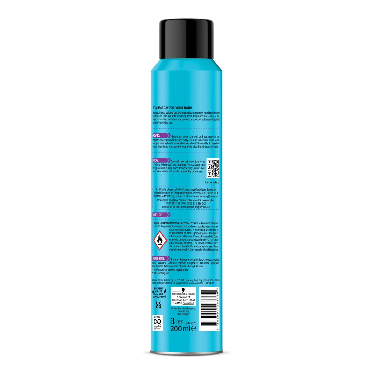 Schwarzkopf Got2b Fresh It Up Volume Dry Shampoo 200ml - Cutprice Online