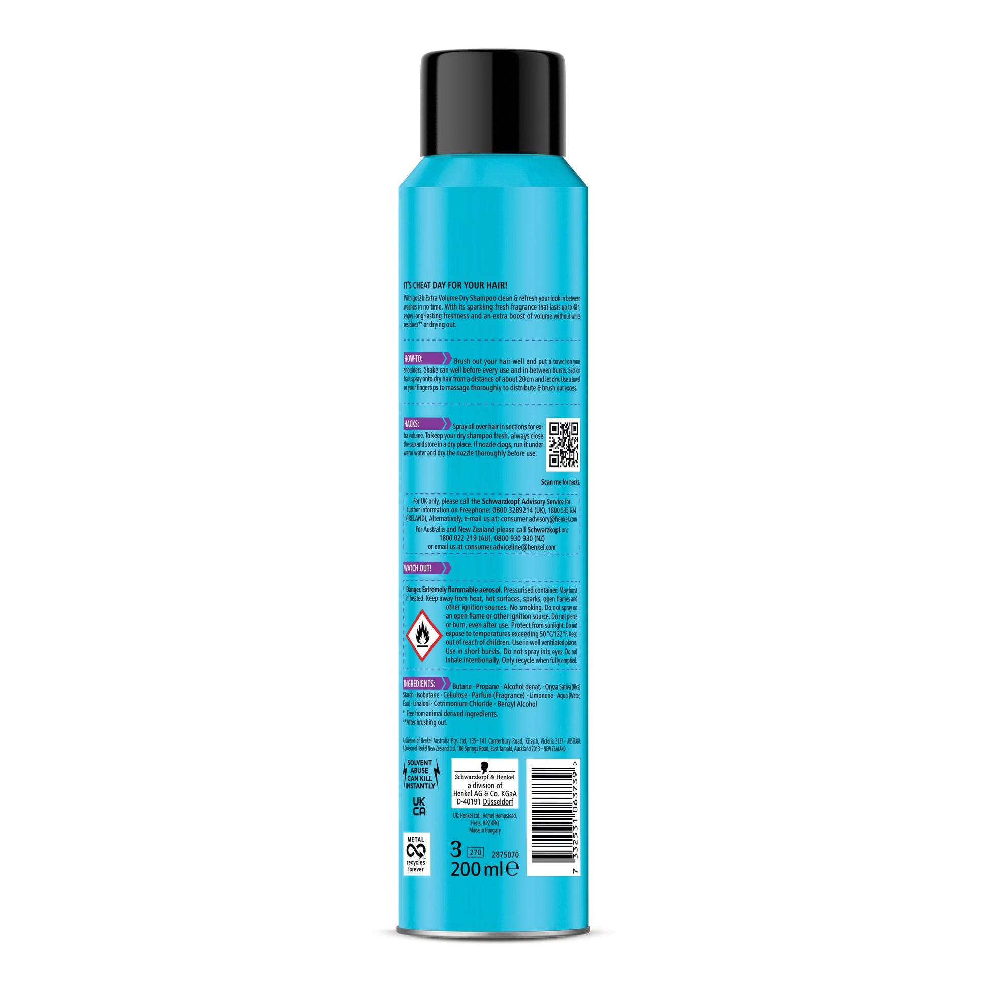 Schwarzkopf Got2b Fresh It Up Volume Dry Shampoo 200ml - Cutprice Online