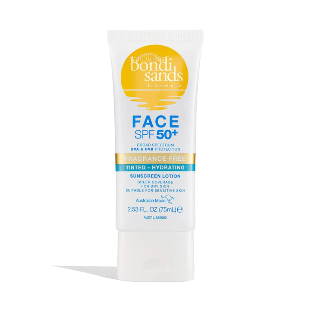 Bondi Sands SPF 50+ Fragrance Free Hydrating Tinted Face Lotion 75ml - Cutprice Online