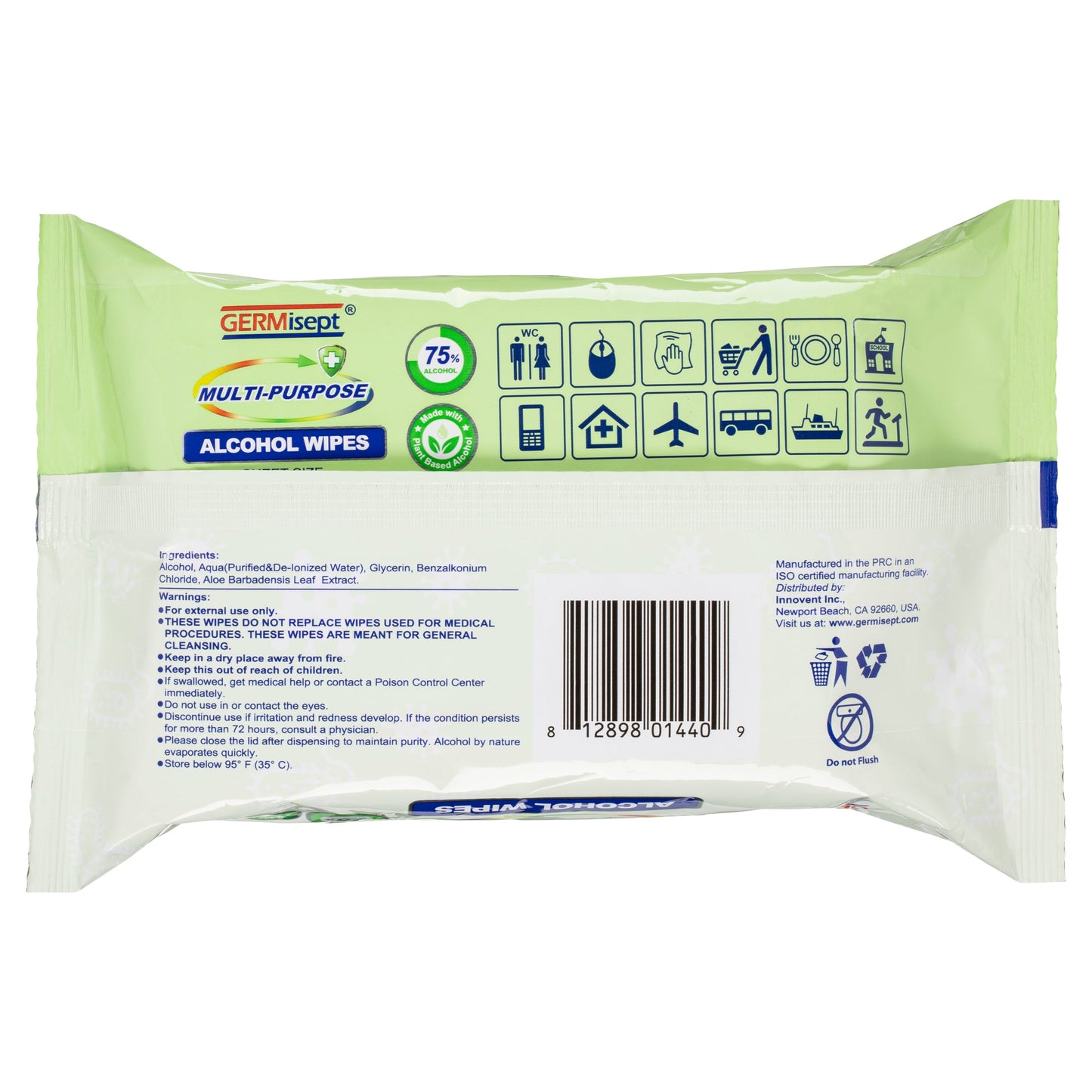 Germisept Multi-Purpose Alcohol Wipes 50PK - Cutprice Online