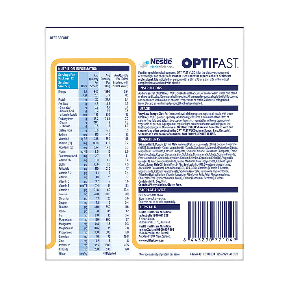 Optifast VLCD Shake Banana 12 x 53g - Cutprice Online