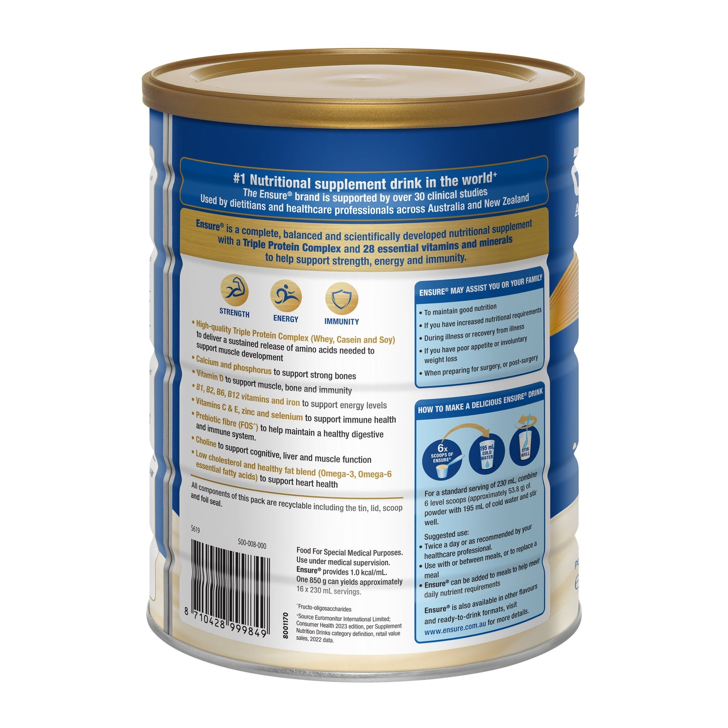Ensure Vanilla 850g - Cutprice Online