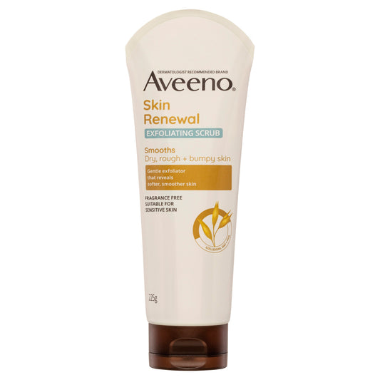 Aveeno Skin Renewal Exfoliating Body Scrub for Dry Skin 225g - Cutprice Online