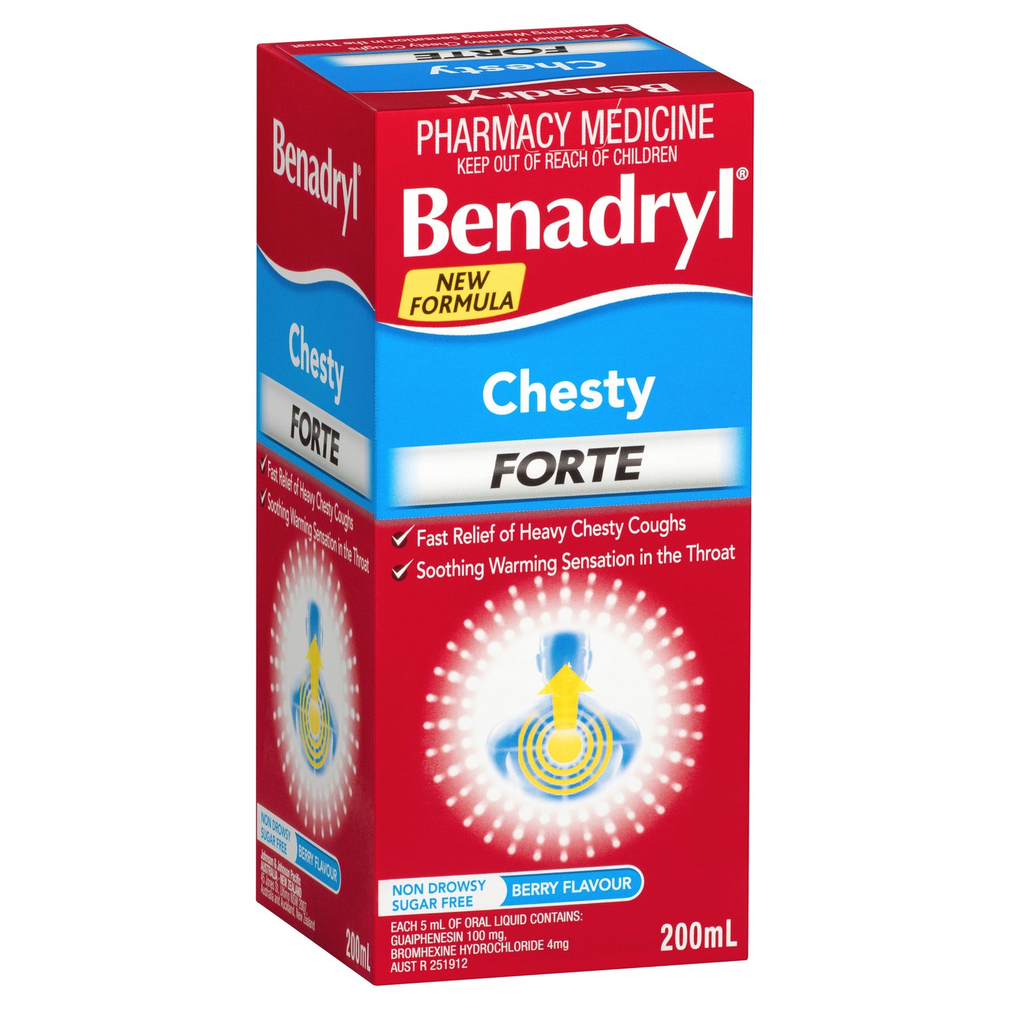 Benadryl Chesty Forte Cough Liquid Berry Flavour 200ml - Cutprice Online