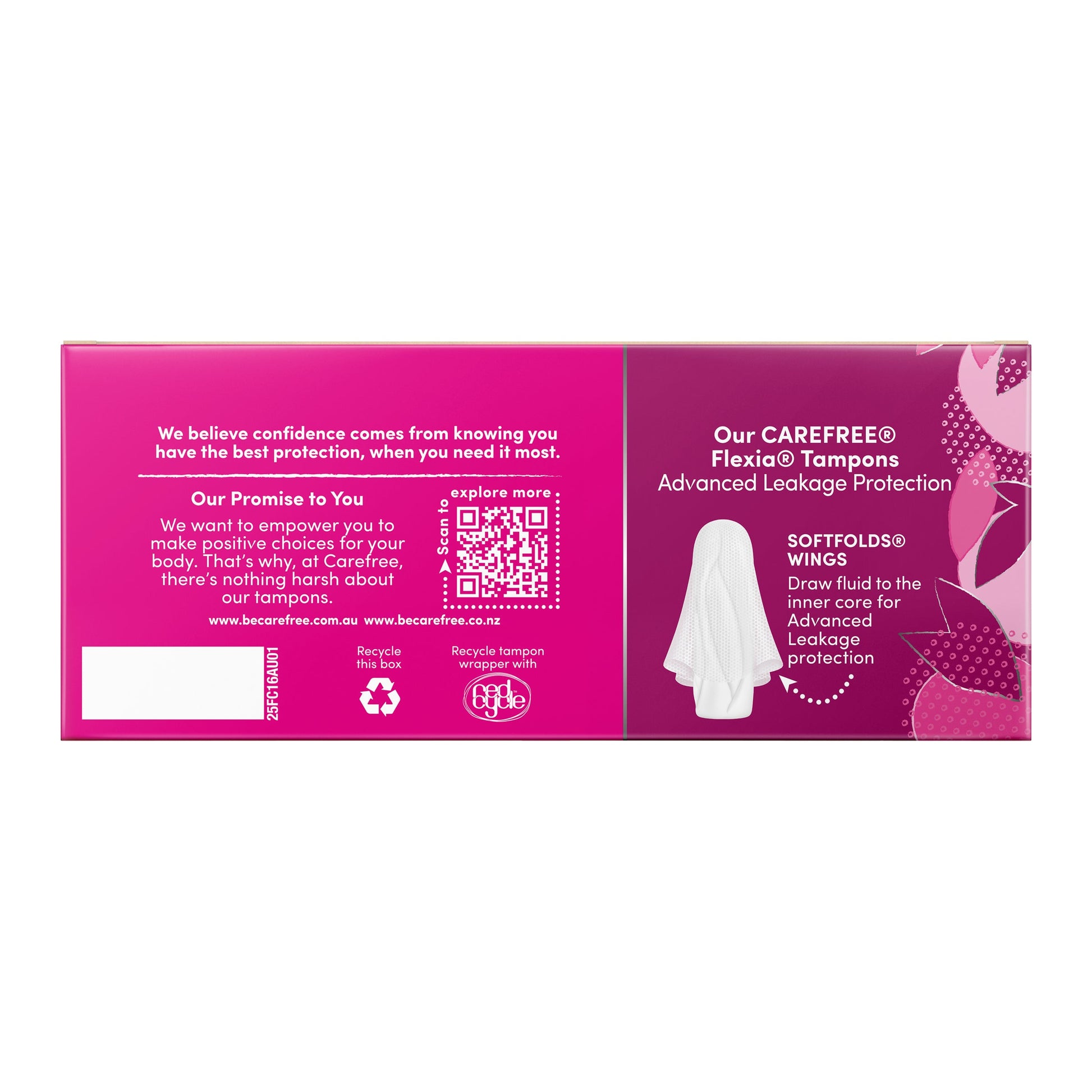 Carefree Tampons Flexia Super With Wings 16 Pack - Cutprice Online