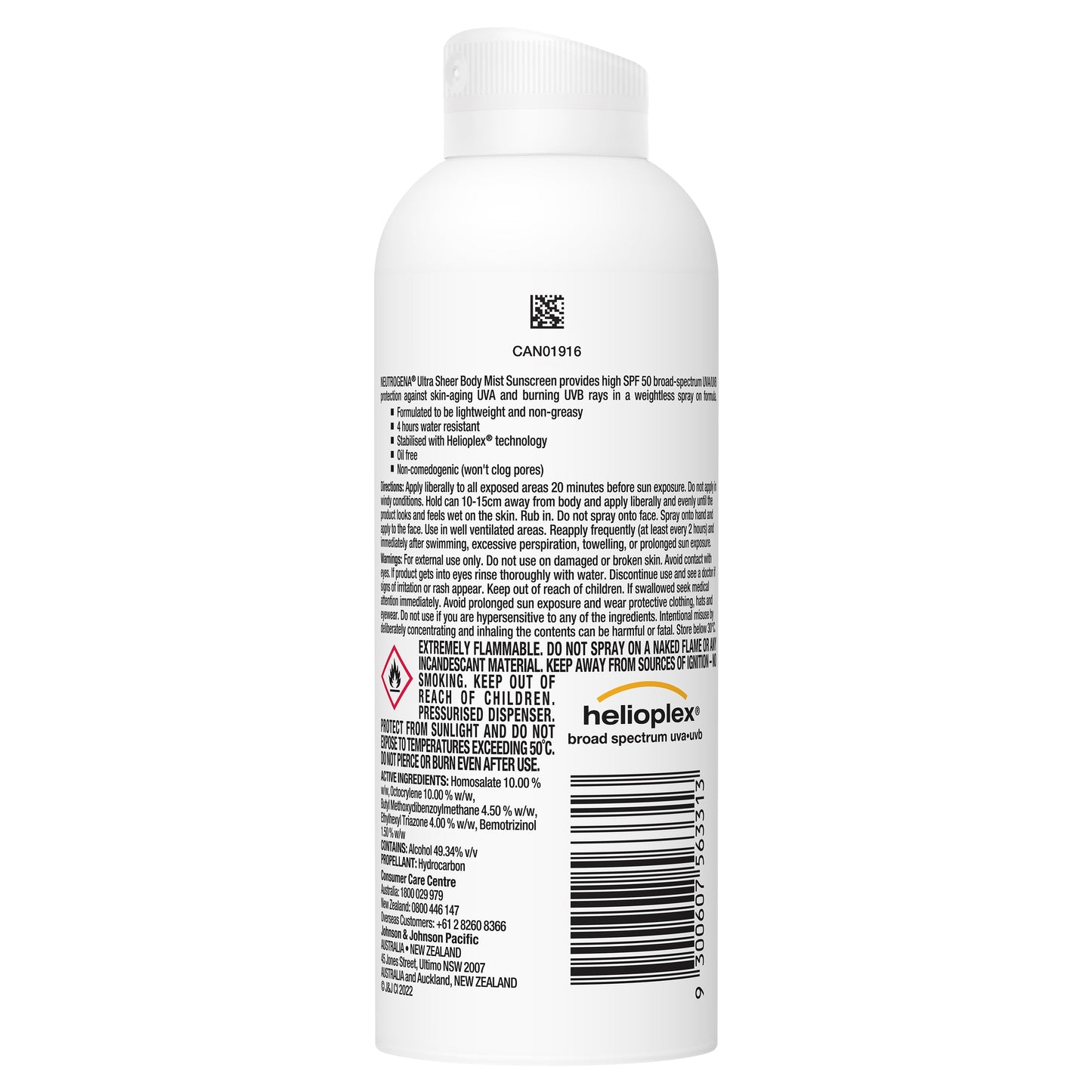 Neutrogena Ultra Sheer Body Mist Sunscreen SPF 50 140g - Cutprice Online