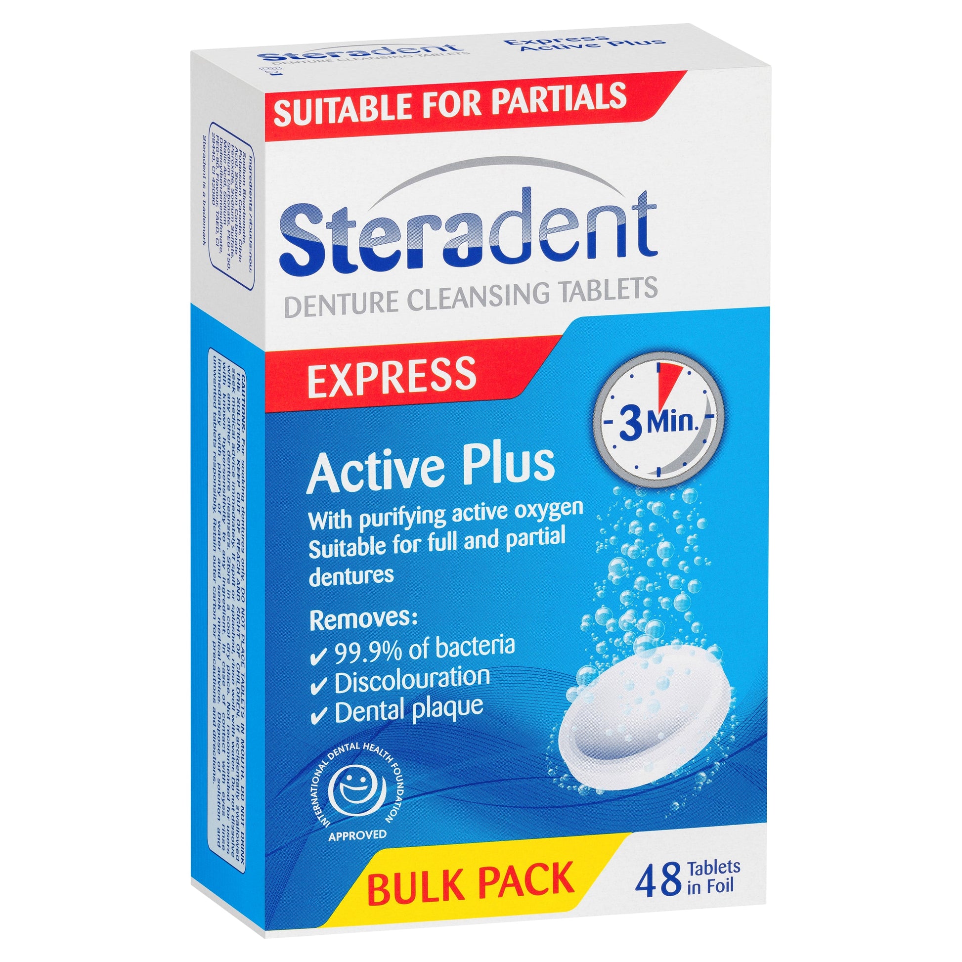 Steradent Active Plus Denture Cleansing 48 Tablets - Cutprice Online