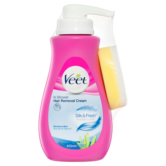 Veet In Shower Hair Removal Cream Sensitive 400ml - Cutprice Online