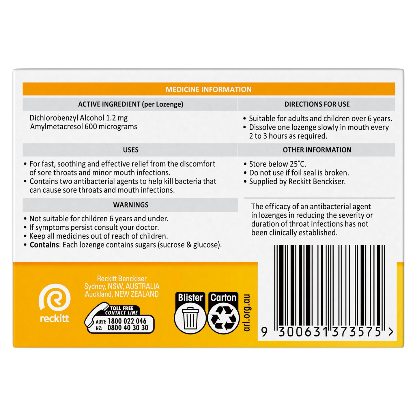 Strepsils Honey & Lemon 36 Lozenges - Cutprice Online