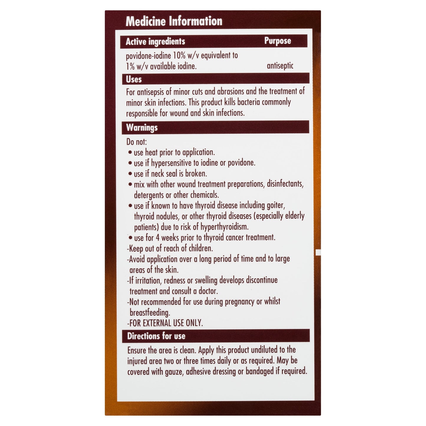 Betadine Antiseptic Liquid 100ml - Cutprice Online