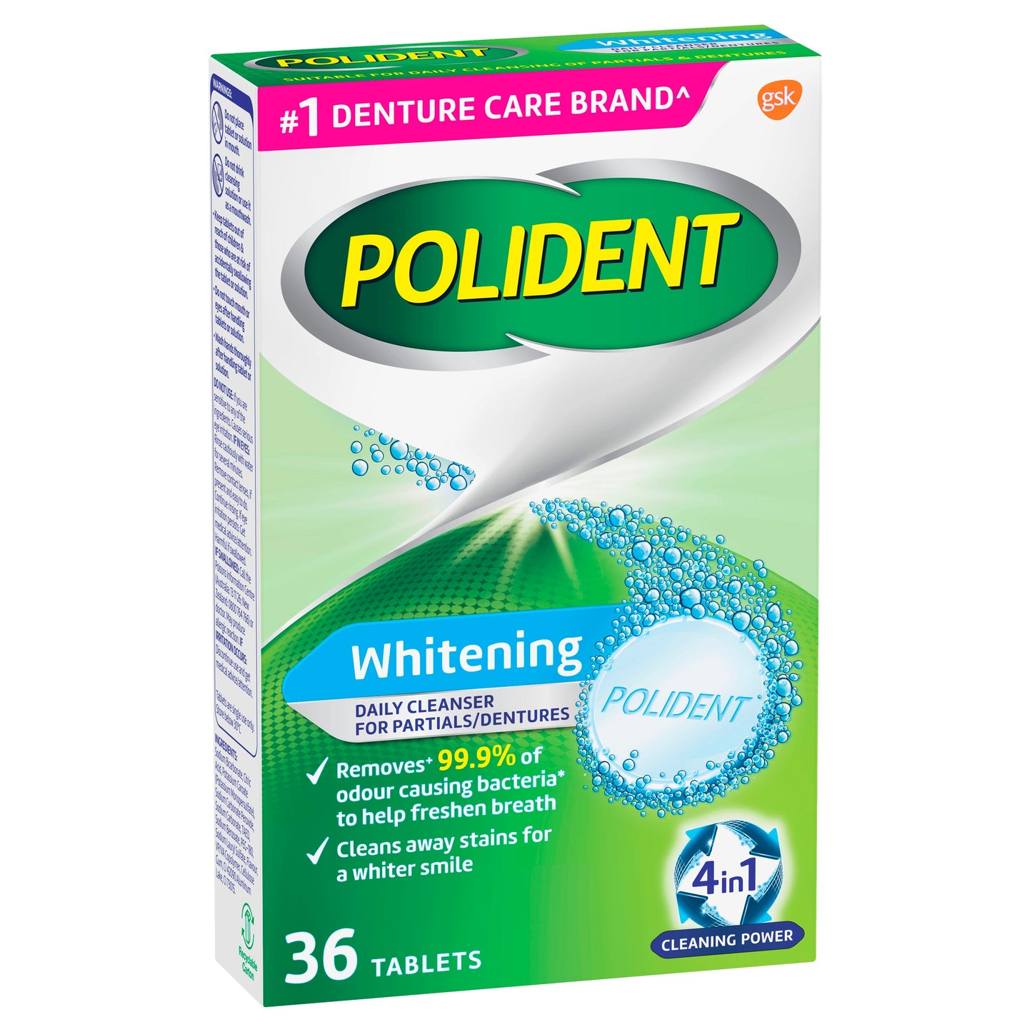 Polident Denture Cleanser Whitening Tablets 36 - Cutprice Online