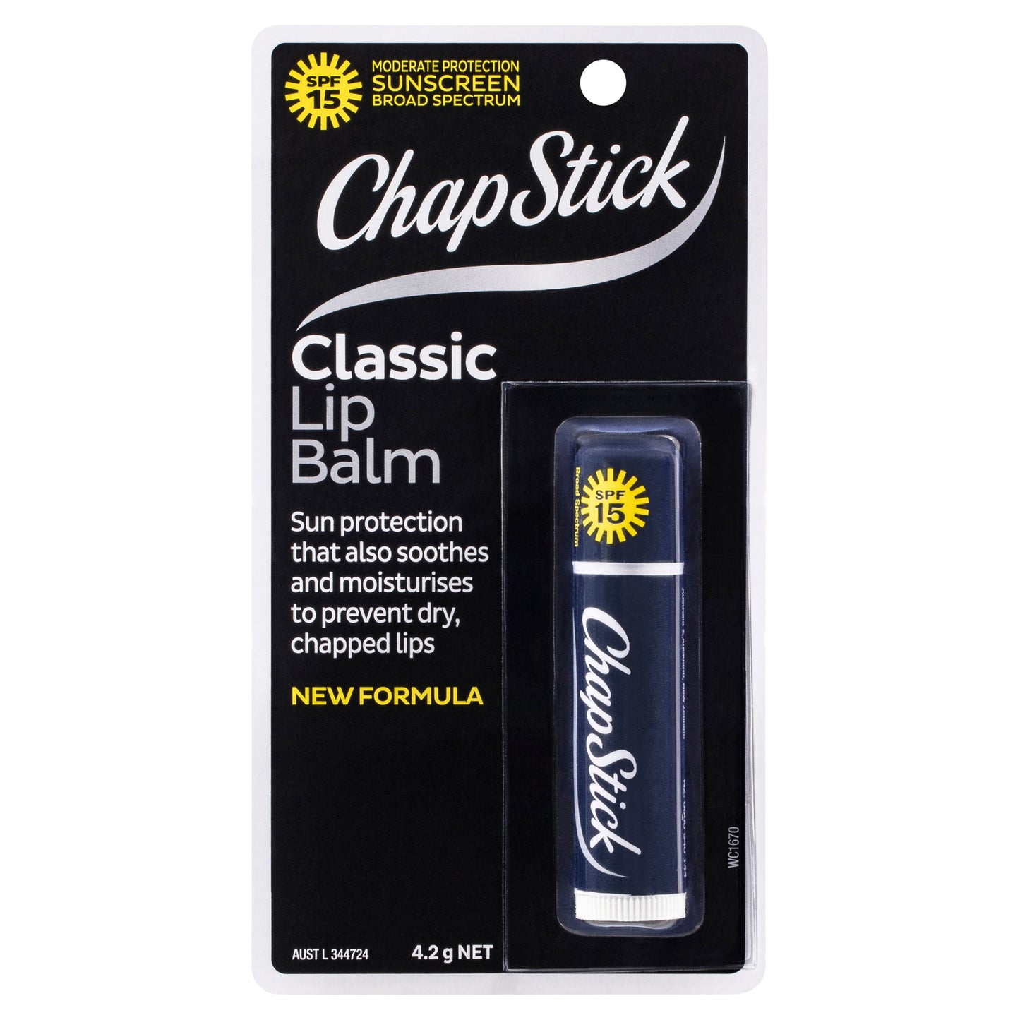 Chapstick Lip Balm Classic SPF 15+ 4.2g - Cutprice Online