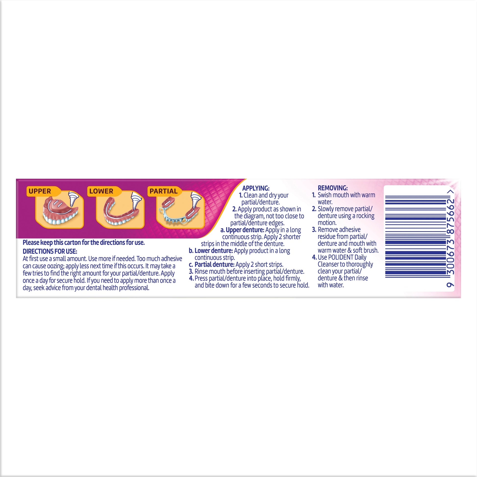 Polident Max Hold + Comfort Adhesive Cream 40g - Cutprice Online