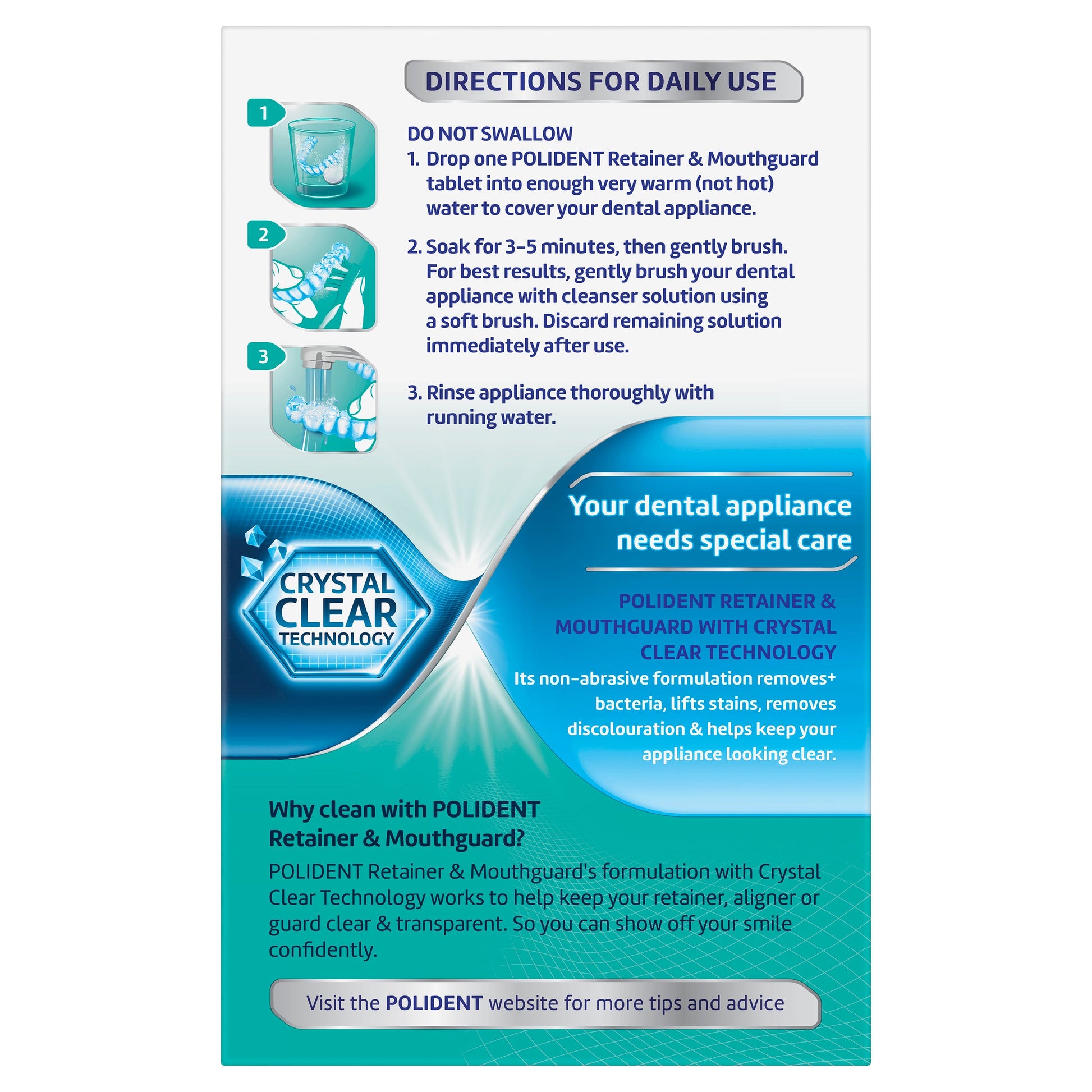 Polident Retainer and Mouthguard Cleanser 36 Tablets - Cutprice Online