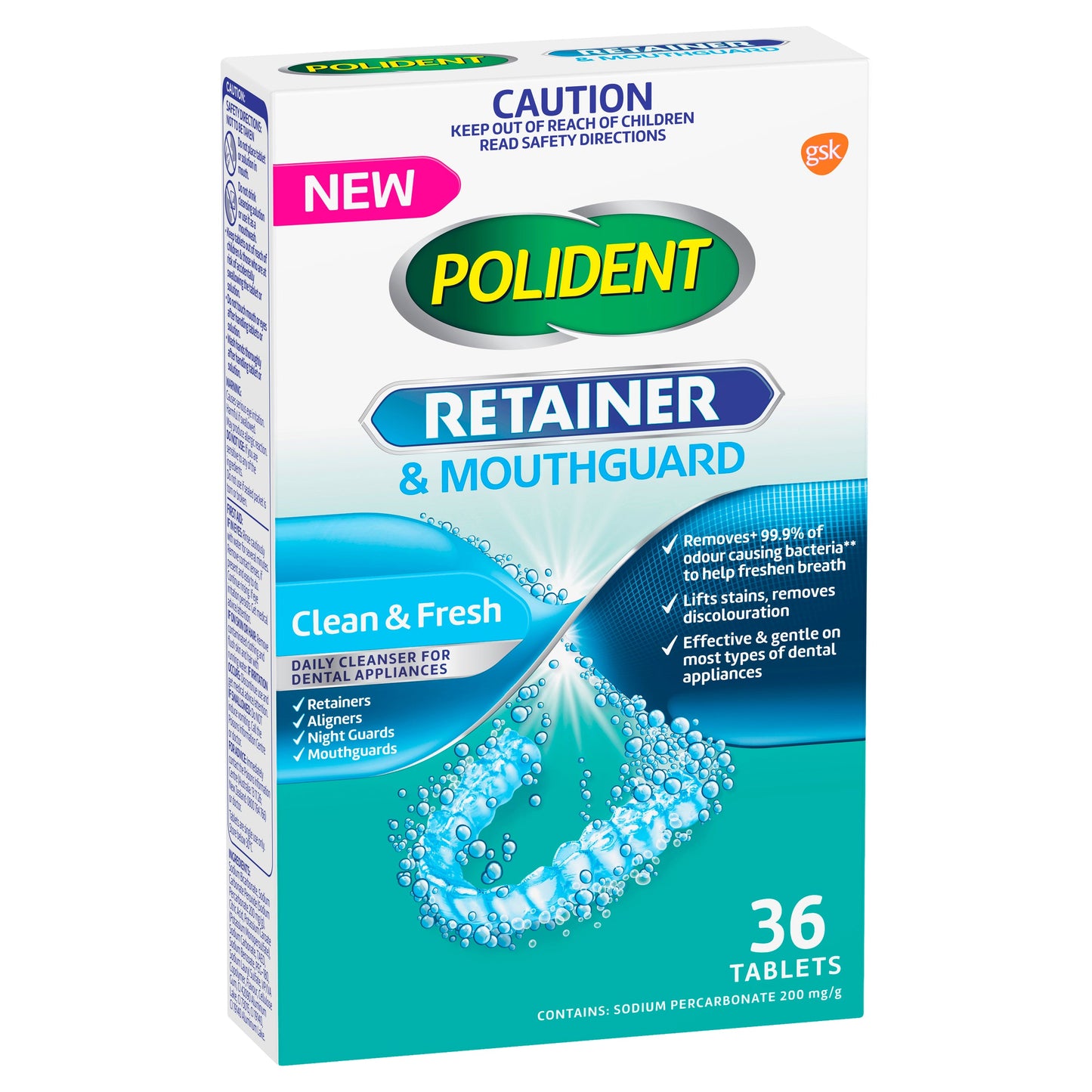 Polident Retainer and Mouthguard Cleanser 36 Tablets - Cutprice Online