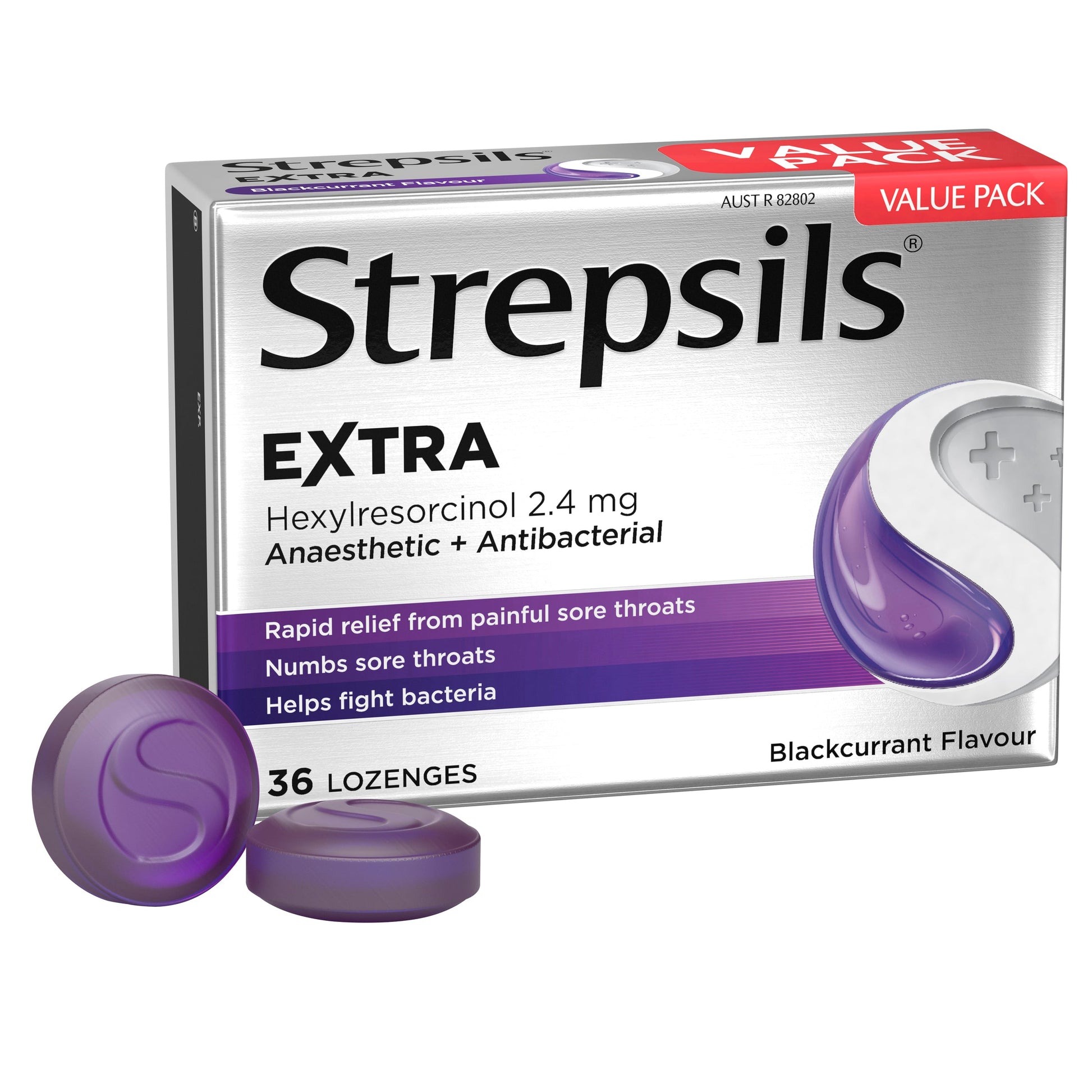 Strepsils Extra Blackcurrant 36 Lozenges - Cutprice Online