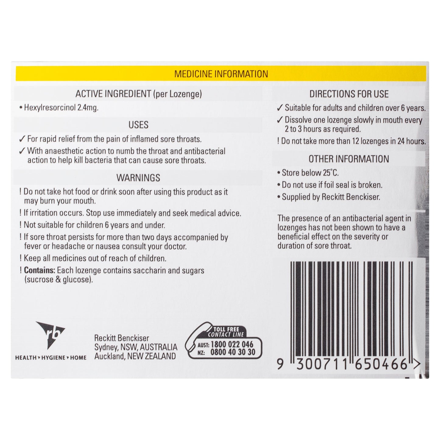 Strepsils Extra Honey Lemon Lozenges 16pk Fast Numbing Sore Throat Pain Relief with Anaesthetic - Cutprice Online