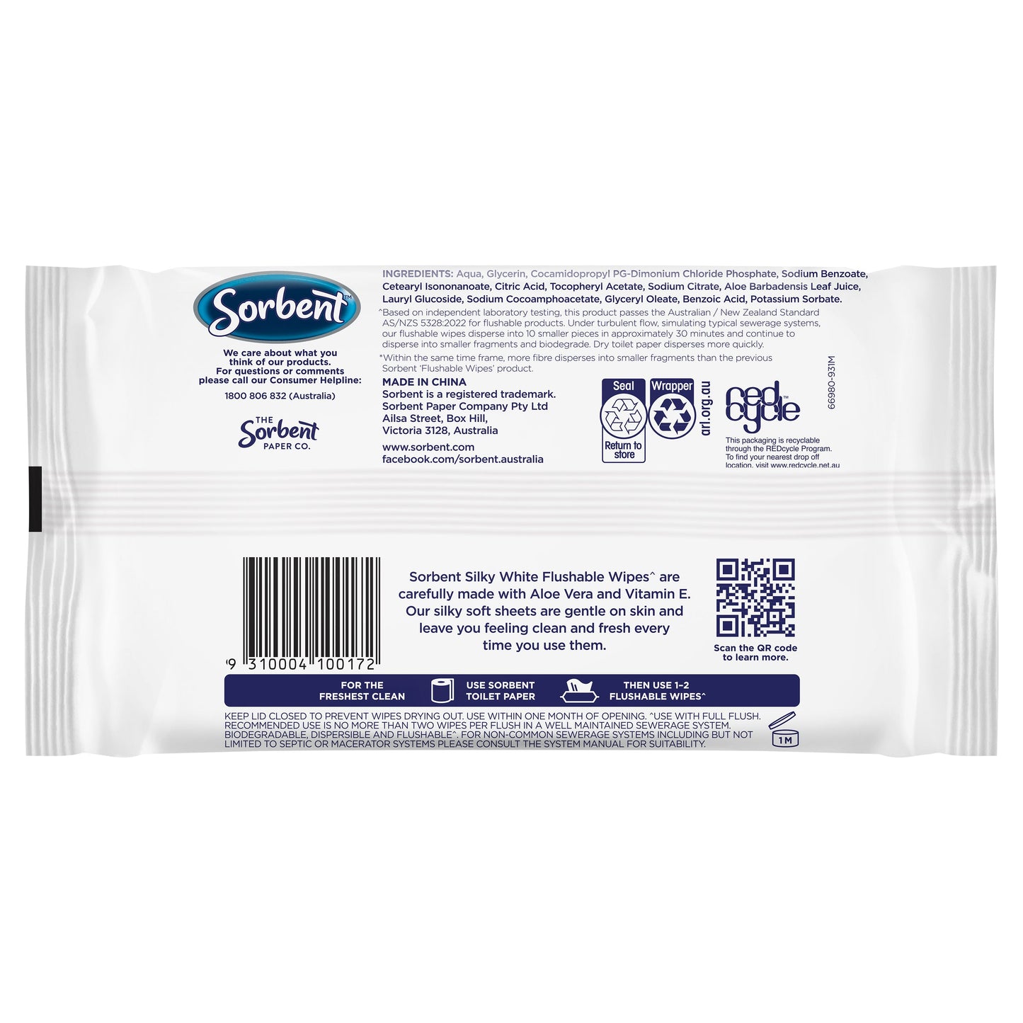 Sorbent Flushable Wipes Clean & Fresh Refill 40PK - Cutprice Online