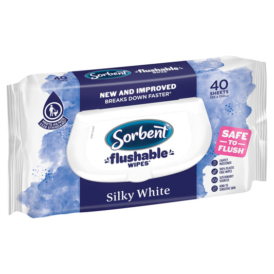 Sorbent Flushable Wipes Clean & Fresh Refill 40PK - Cutprice Online
